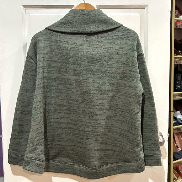 Anthropologie MTWTFSS Olive Green Cowl Neck Pullover Relaxed Cozy Casual Size M - Picture 5 of 9